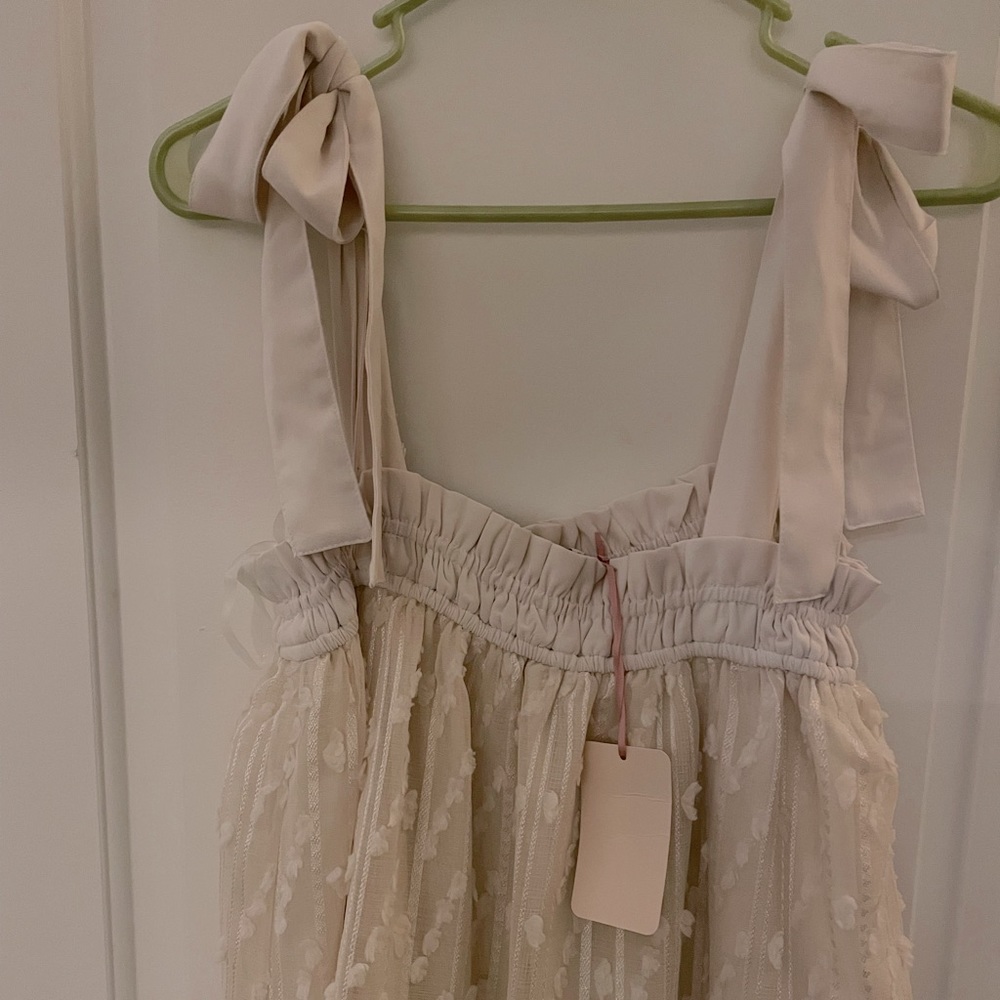NWT Boho Midi cream colored dress